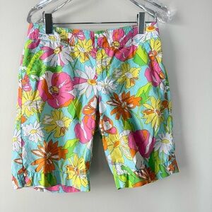 Lilly Pulitzer Color by Number Women’s Bermuda Shorts Size 6 EUC 100% Cotton